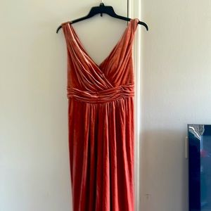 Velvet Dusky Rose Bridesmaids/Prom Dress